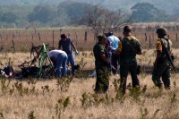 Foto/Monitorsur. Ocosocuautla de Espinosa. Domingo 23 de marzo del 2014. Una pequeña avioneta se desploma en las cercanías de Coita donde fallecen dos personas.