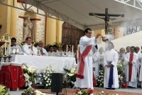 Miércoles 26 de enero. El cuerpo del Tatik Don Samuel Ruiz García recibió este medio día sepultura en las criptas de la Catedral de la Paz en San Cristóbal de las Casas donde se realizo una ceremonia litúrgica presidida por el nuncio apostólico Christophe