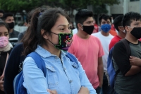 Viernes 2 de octubre del 2020. Tuxtla Gutiérrez. Estudiantes y organizaciones sociales se manifiestan esta tarde recordando la matanza del 68 en México