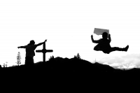 Photomergue. Miércoles 8 de octubre del 2014. San Cristóbal de las Casas. Momentos de la manifestación por la desaparición de los normalistas de Ayotzinapa por los estudiantes y los integrantes del movimiento magisterio en la plaza de la Catedral de San C