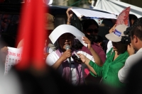 Domingo 16 de noviembre del 2014. Tuxtla Gutiérrez, Estudiantes y organizaciones sociales acompañan a la brigada Daniel Solís Gallardo de padres de familia de los desaparecidos y estudiantes de Ayotzinapa durante la marcha y mitin político en la capital d
