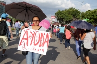 Domingo 19 de junio del 2016. Tuxtla Gutiérrez. Organizaciones sociales y educativas marchan esta tarde en la capital del estado de Chiapas en apoyo a las comunidades que se enfrentan a la Policía Federal en el estado de Oaxaca.