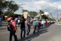 Domingo 19 de junio del 2016. Tuxtla Gutiérrez. Organizaciones sociales y educativas marchan esta tarde en la capital del estado de Chiapas en apoyo a las comunidades que se enfrentan a la Policía Federal en el estado de Oaxaca.