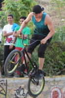 Sábado 3 de noviembre del 2012. Tuxtla Gutiérrez, Chiapas. Los jóvenes aficionados a los deportes extremos se reuenen este fin de semana en el ParqueNoquispara participar en el encuentro internacional de Patines y bicicletas de una reconocida marca deport