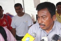 Lunes 14 de octubre del 2013. Tuxtla Gutiérrez. Pedro Goméz Bamaca, vocero del movimiento magisterial habla esta mañana sobre las nuevas acciones que los maestros tomaran en Chiapas.