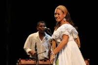 Domingo 10 de abril. El grupo Bambuco de Ecuador durante el concierto en el Parque Morelos en la clausura del Festival Internacional de Marimba 2011