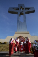 Lunes 15 de febrero del 2016. Tuxtla Gutiérrez. El Papa Francisco bendice desde el aire el Cristo de Copoya Lunes 15 de febrero del 2016. Tuxtla Gutiérrez. El Papa Francisco bendice desde el aire el Cristo de Copoya