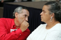Beatriz Paredes Rangel, dirigente del PRI se reúne con militantes y candidatos este medio día en Tuxtla Gutiérrez, Chiapas.