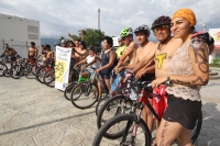 Sábado 14 de junio del 2014. Tuxtla Guitiérrez. Word Naked Bike Ride 2014 se lleva a cabo esta tarde también en la capital del estado de Chiapas.