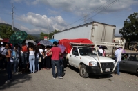 Miércoles 5 de noviembre del 2014. Tuxtla Gutiérrez, Aspectos de los bloqueos y manifestaciones de estudiantes y maestros realizadas en apoyo a los desaparecidos de Ayotzinapa.