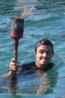 11 de diciembre. Peregrinos nadan en las costas chiapanecas.