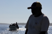 11 de diciembre. Peregrinos nadan en las costas chiapanecas.