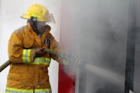 Julio del 2015. Tuxtla Gutiérrez. Los bomberos de la ciudad.