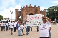 Domingo 24 de junio del 2012. Chiapa de Corzo, Chiapas. Marcela Bonilla, candidata del POCh realiza un cierre de campaña en esta colonial ciudad.