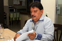 Viernes 15 de noviembre del 2013. Tuxtla Gutiérrez. El Notario Público Horacio Culebro Borrayas en su conferencia de prensa de esta mañana habla sobre las denuncias que ha interpuesto en la PGR y el estado que guardan las demandas y amparos en contra de l