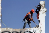 Miércoles 4 de diciembre del 2019. Tuxtla Gutiérrez. Aspectos de la obra de demolición del antiguo Hotel Brindis en el centro de la ciudad