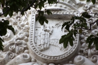 Jueves 18 de diciembre del 2014. Tuxtla Gutiérrez.  El escudo de Chiapas es descrito en la cedula real española con un león rampante en uno de sus elementos, en esta construcción del arq. D´Amico, los albañiles indígenas adornaron con caballos el escudo u
