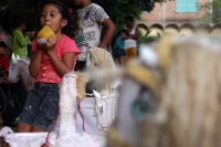 Lunes 25 de julio del 2016. Suchiapa. La Danza del Caballo Blanco o Nandayuli. Durante los festejos de Santa Ana en esta comunidad, los jóvenes bailan acompañados del ritmo de la carrizo y tambores en un vaivén frenético entre quienes representan caballos Lunes 25 de julio del 2016. Suchiapa. La Danza del Caballo Blanco o Nandayuli. Durante los festejos de Santa Ana en esta comunidad, los jóvenes bailan acompañados del ritmo de la carrizo y tambores en un vaivén frenético entre quienes representan caballos