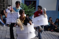 Lunes 25 de julio del 2016. Suchiapa. La Danza del Caballo Blanco o Nandayuli. Durante los festejos de Santa Ana en esta comunidad, los jóvenes bailan acompañados del ritmo de la carrizo y tambores en un vaivén frenético entre quienes representan caballos