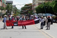 Miércoles 25 de septiembre del 2019. Tuxtla Gutiérrez. Los Pequeños Propietarios, afectados y desplazados del movimiento armado del 94 protestan esta mañana en las calles de la capital de Chiapas