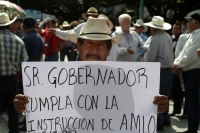 Miércoles 25 de septiembre del 2019. Tuxtla Gutiérrez. Los Pequeños Propietarios, afectados y desplazados del movimiento armado del 94 protestan esta mañana en las calles de la capital de Chiapas