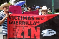 Miércoles 25 de septiembre del 2019. Tuxtla Gutiérrez. Los Pequeños Propietarios, afectados y desplazados del movimiento armado del 94 protestan esta mañana en las calles de la capital de Chiapas