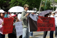 Miércoles 25 de septiembre del 2019. Tuxtla Gutiérrez. Los Pequeños Propietarios, afectados y desplazados del movimiento armado del 94 protestan esta mañana en las calles de la capital de Chiapas