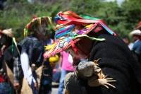 20210531. El Calalá en Suchiapa.  Día de La Topada del Calalá: los diferentes grupos de danzantes se encuentran para acompañar el recorrido ritual hacia la Ermita de esta comunidad