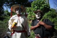 20210531. El Calalá en Suchiapa.  Día de La Topada del Calalá: los diferentes grupos de danzantes se encuentran para acompañar el recorrido ritual hacia la Ermita de esta comunidad