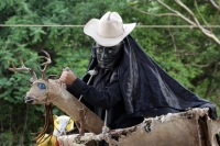 Miércoles 14 de agosto del 2017. Chiapa de Corzo. Los danzantes del Calalá en la ribera del rio Grande guardan la costumbre del visitar el Cerro del Tigre o Diliñumbure donde los habitantes relatan la historia del lugar encantado donde aparecía un pequeño