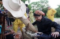 Miércoles 14 de agosto del 2017. Chiapa de Corzo. Los danzantes del Calalá en la ribera del rio Grande guardan la costumbre del visitar el Cerro del Tigre o Diliñumbure donde los habitantes relatan la historia del lugar encantado donde aparecía un pequeño