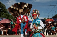 Domingo 16 de junio del 2019. Suchiapa. Los diferentes grupos de danzantes que conforman el Baile del Calalá se preparan  para participar durante las celebraciones patronales del Corpus