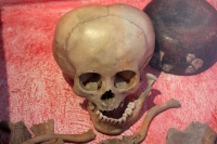 Martes 29 de octubre del 2013. Tuxtla Gutiérrez. Tzompantlis y Cuevas: Refugio de los Muertos es la exposición que  presenta el INAH en la sala de exposiciones temporales del Museo Regional de Chiapas.