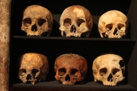 Martes 29 de octubre del 2013. Tuxtla Gutiérrez. Tzompantlis y Cuevas: Refugio de los Muertos es la exposición que  presenta el INAH en la sala de exposiciones temporales del Museo Regional de Chiapas.