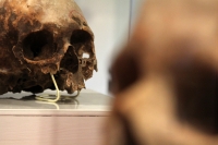 Martes 29 de octubre del 2013. Tuxtla Gutiérrez. Tzompantlis y Cuevas: Refugio de los Muertos es la exposición que  presenta el INAH en la sala de exposiciones temporales del Museo Regional de Chiapas.