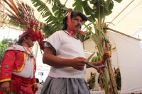 Lunes 30 de enero del 2017. Tuxtla Gutiérrez. La Virgen de Candelaria. La comunidad Zoque se reúne desde la madrugada para iniciar el recorrido de las tres Vírgenes de Copoya las cuales recorren bailando y gritando vivas acompañados de los sones tradicion