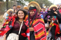 Lunes 30 de enero del 2017. Tuxtla Gutiérrez. La Virgen de Candelaria. La comunidad Zoque se reúne desde la madrugada para iniciar el recorrido de las tres Vírgenes de Copoya las cuales recorren bailando y gritando vivas acompañados de los sones tradicion