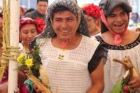 Lunes 30 de enero del 2017. Tuxtla Gutiérrez. La Virgen de Candelaria. La comunidad Zoque se reúne desde la madrugada para iniciar el recorrido de las tres Vírgenes de Copoya las cuales recorren bailando y gritando vivas acompañados de los sones tradicion
