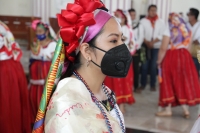 20210202. Tuxtla G. Los costumbristas de la comunidad Zoque se cubren con #cubrebocas y con las medidas de precaución por la #Pandemia del #Covid, realizan los rituales patronales de la comunidad de #Copoya