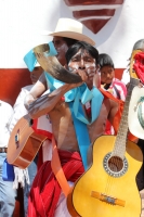 Domingo 2 de marzo del 2014. San Miguel Huixtan, Chiapas. Indígenas Tsotsiles y tsentales asentados en este municipio de los altos de Chiapas, presentan las danzas tradicionales correspondientes al Carnaval este medio día en la plaza de esta comunidad de 