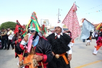 Domingo 2 de marzo del 2014. San Miguel Huixtan, Chiapas. Indígenas Tsotsiles y tsentales asentados en este municipio de los altos de Chiapas, presentan las danzas tradicionales correspondientes al Carnaval este medio día en la plaza de esta comunidad de 