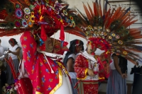Sábado 2 de marzo del 2019. Tuxtla Gutiérrez. Los danzantes tradicionales de la Comunidad Zoque realizan el recorrido ritual los diferentes bailes correspondientes al Carnaval en el lado poniente norte de la ciudad. Sábado 2 de marzo del 2019. Tuxtla Gutiérrez. Los danzantes tradicionales de la Comunidad Zoque realizan el recorrido ritual los diferentes bailes correspondientes al Carnaval en el lado poniente norte de la ciudad.