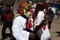 Domingo 15 de febrero del 2015. San Miguel Huixtan. Los danzantes de las comunidades de Huixtan realizan la representación de la danza de Carnaval este medio día en esta comunidad de los altos de Chiapas donde se reúnen celebrando los días previos a la cu