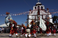 Domingo 15 de febrero del 2015. San Miguel Huixtan. Aspecto de la representación del carnaval chamula este medio día en la comunidad huixtan en la zona altos de Chiapas.