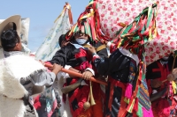Domingo 15 de febrero del 2015. San Miguel Huixtan. Aspecto de la representación del carnaval chamula este medio día en la comunidad huixtan en la zona altos de Chiapas.