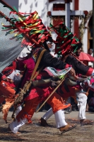 Domingo 15 de febrero del 2015. San Miguel Huixtan. Aspecto de la representación del carnaval chamula este medio día en la comunidad huixtan en la zona altos de Chiapas.