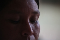 20230803. Tuxtla. Durante la denuncia de las detenciones arbitrarias de san Juan Cancuc. Petrona HernÃ¡ndez, familiar de Manuel Santis Cruz.