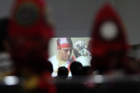 Miércoles 30 de octubre del 2013. Tuxtla Gutiérrez. Aspectos de la presentación del material fonográfico Que Viva el Mequé, que recopila la música tradicional Zoque de la Mayordomía del Rosario de Tuxtla.