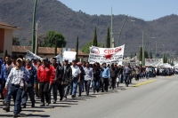 Miércoles 10 de abril del 2019. San Cristóbal de las Casas. Indígenas y campesinos de diferentes organizaciones sociales marchan recordando el asesinato de Emiliano Zapata