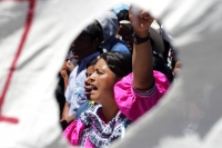 Miércoles 10 de abril del 2019. San Cristóbal de las Casas. Indígenas y campesinos de diferentes organizaciones sociales marchan recordando el asesinato de Emiliano Zapata